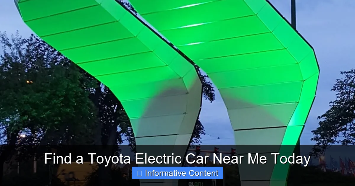 Find a Toyota Electric Car Near Me Today