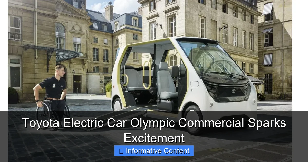 Toyota Electric Car Olympic Commercial Sparks Excitement