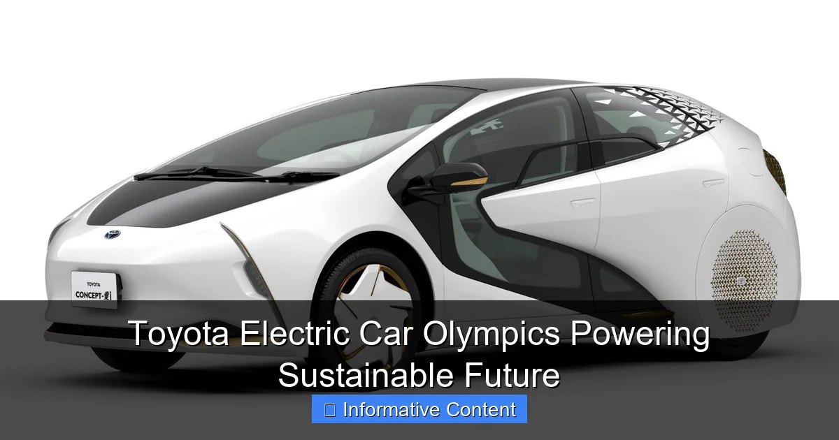 Toyota Electric Car Olympics Powering Sustainable Future