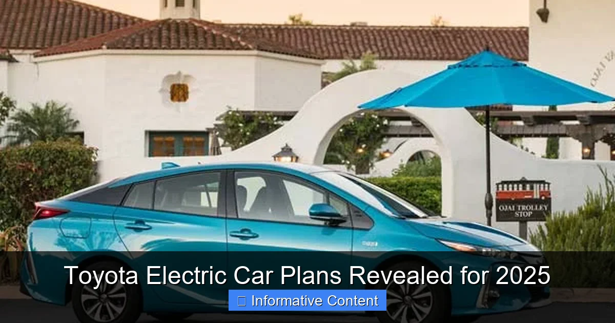 Toyota Electric Car Plans Revealed for 2025