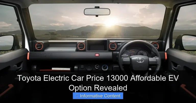 Toyota Electric Car Price 13000 Affordable EV Option Revealed