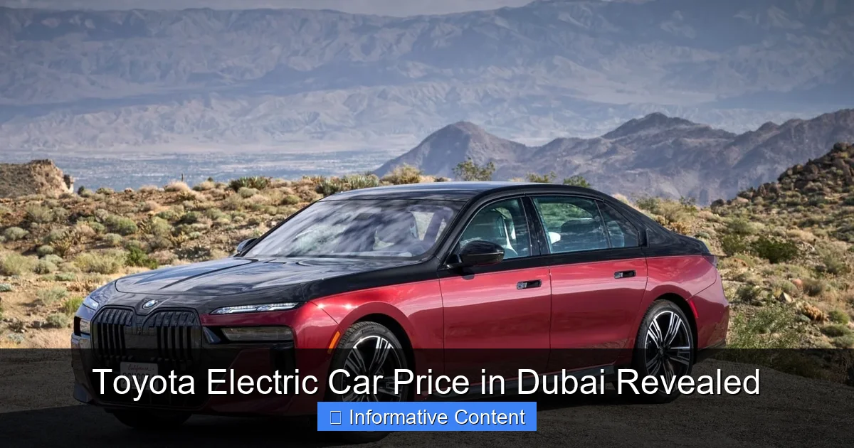 Toyota Electric Car Price in Dubai Revealed