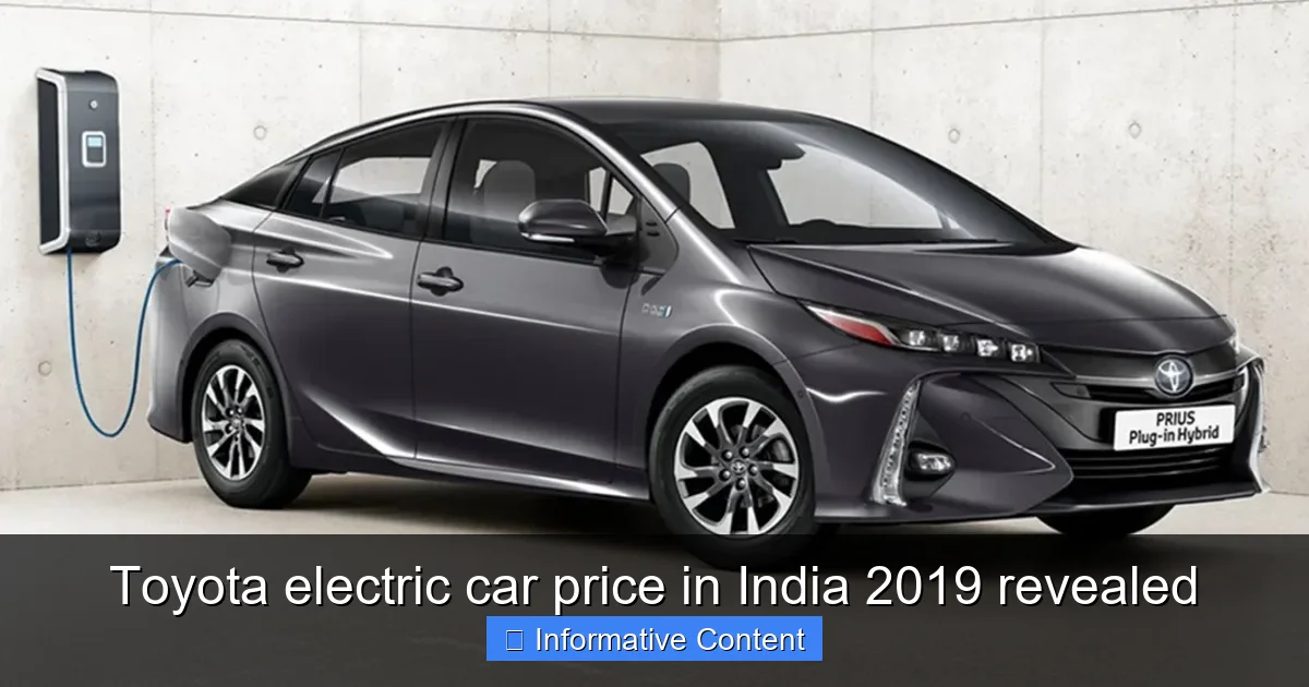 Toyota electric car price in India 2019 revealed