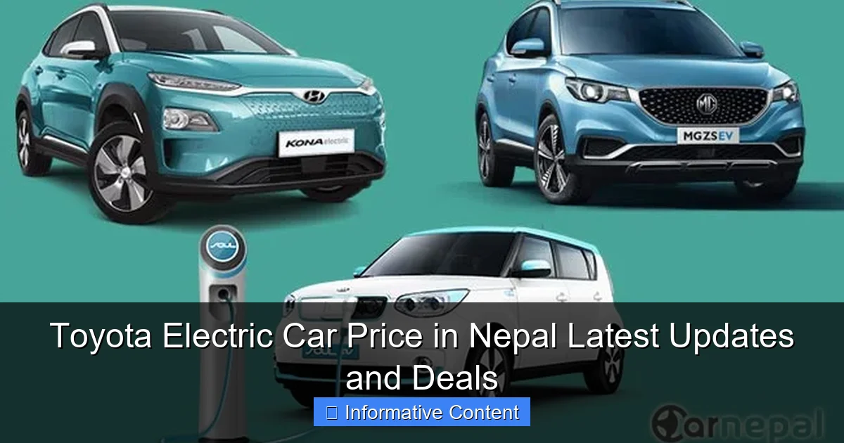 Toyota Electric Car Price in Nepal Latest Updates and Deals
