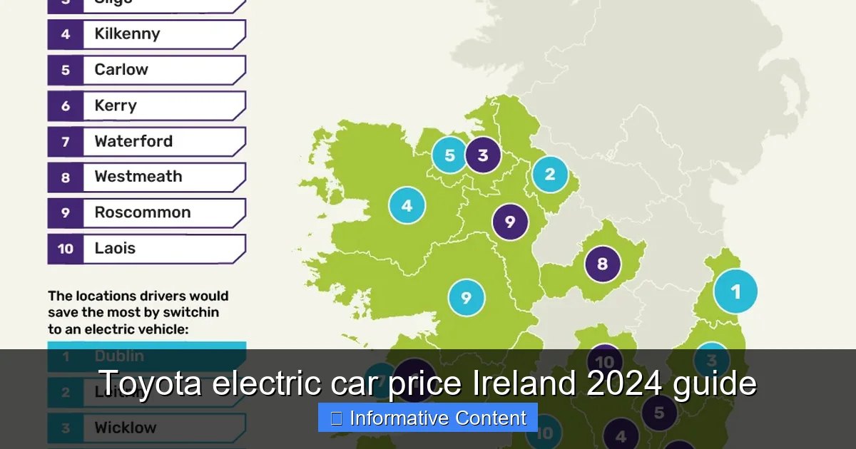 Toyota electric car price Ireland 2024 guide