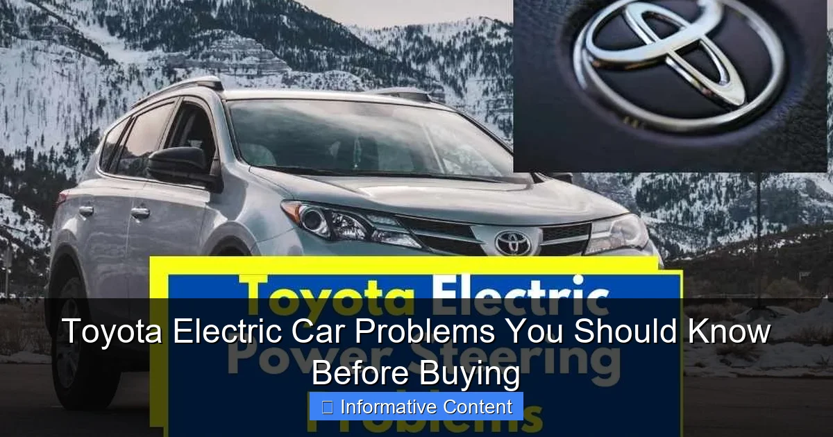 Toyota Electric Car Problems You Should Know Before Buying