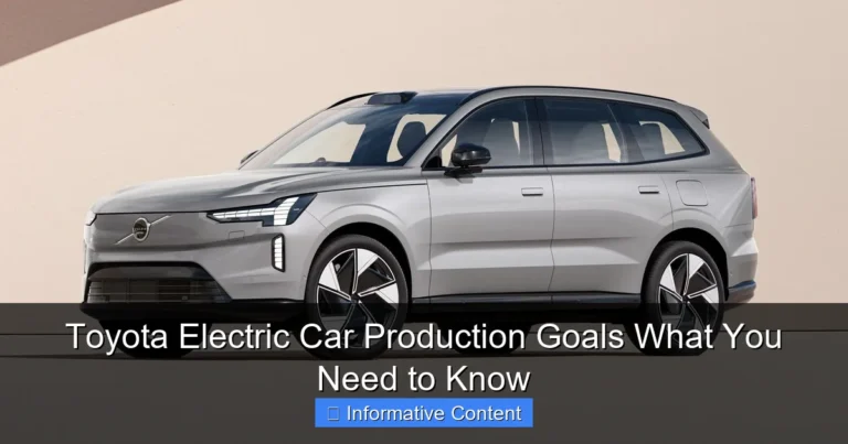 Toyota Electric Car Production Goals What You Need to Know