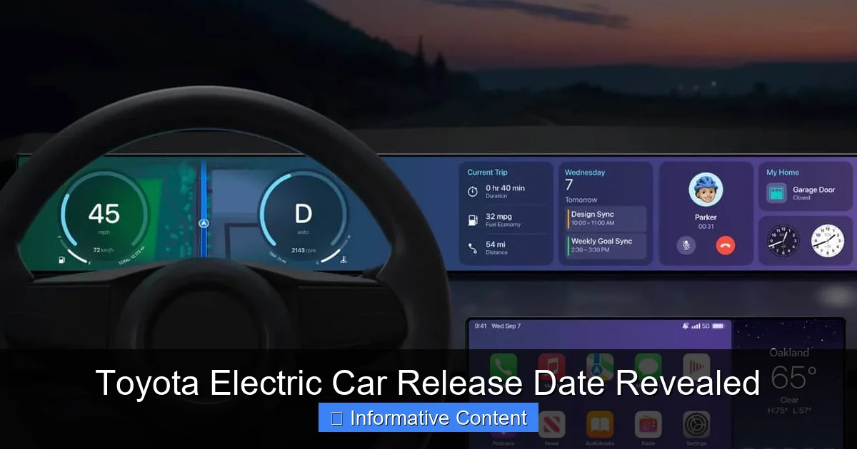 Toyota Electric Car Release Date Revealed