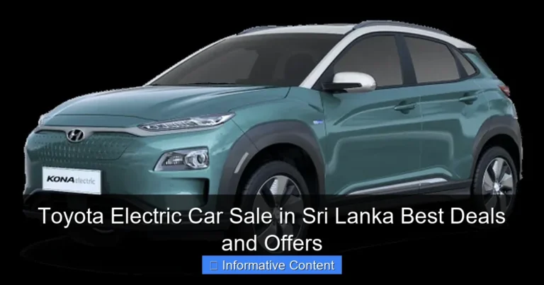 Toyota Electric Car Sale in Sri Lanka Best Deals and Offers