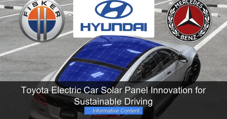 Toyota Electric Car Solar Panel Innovation for Sustainable Driving