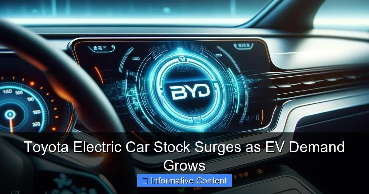 Toyota Electric Car Stock Surges as EV Demand Grows