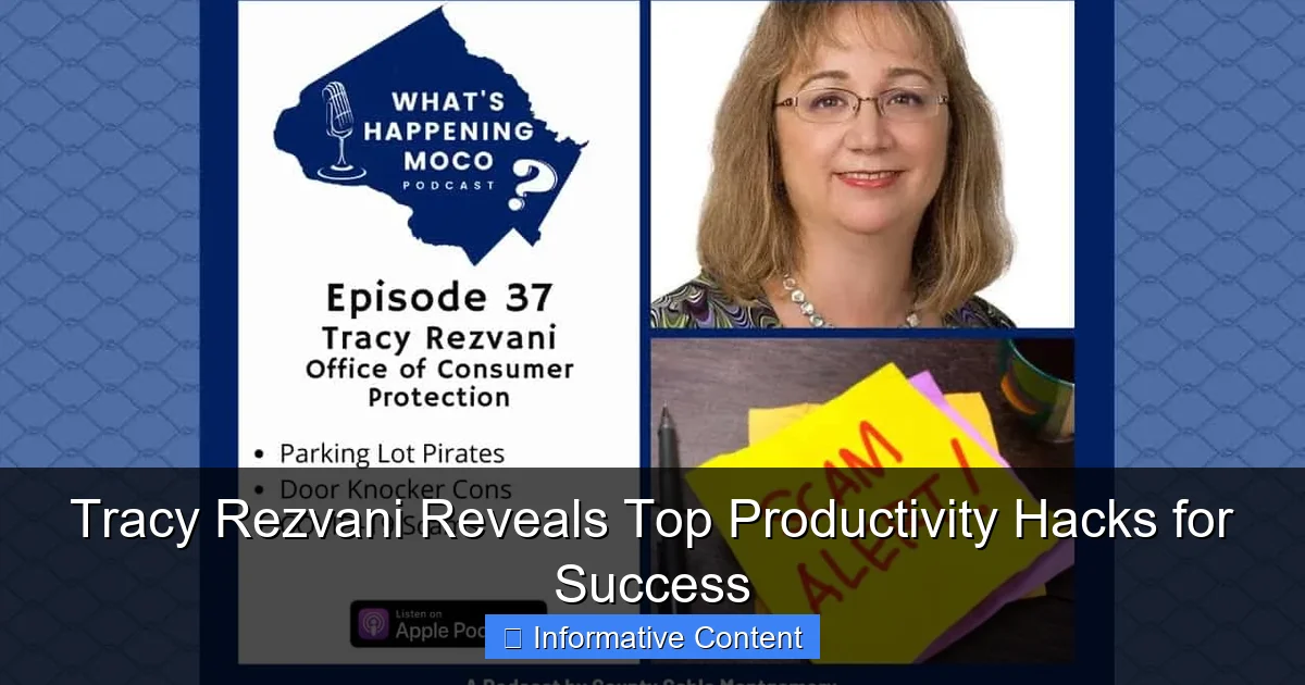 Tracy Rezvani Reveals Top Productivity Hacks for Success