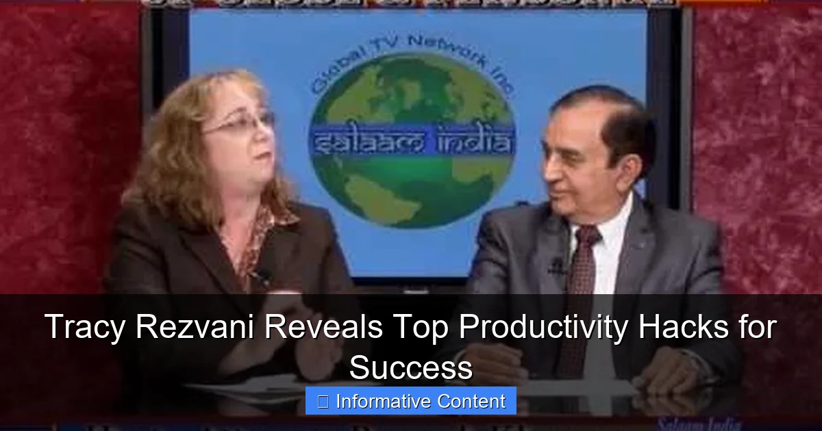 Tracy Rezvani Reveals Top Productivity Hacks for Success