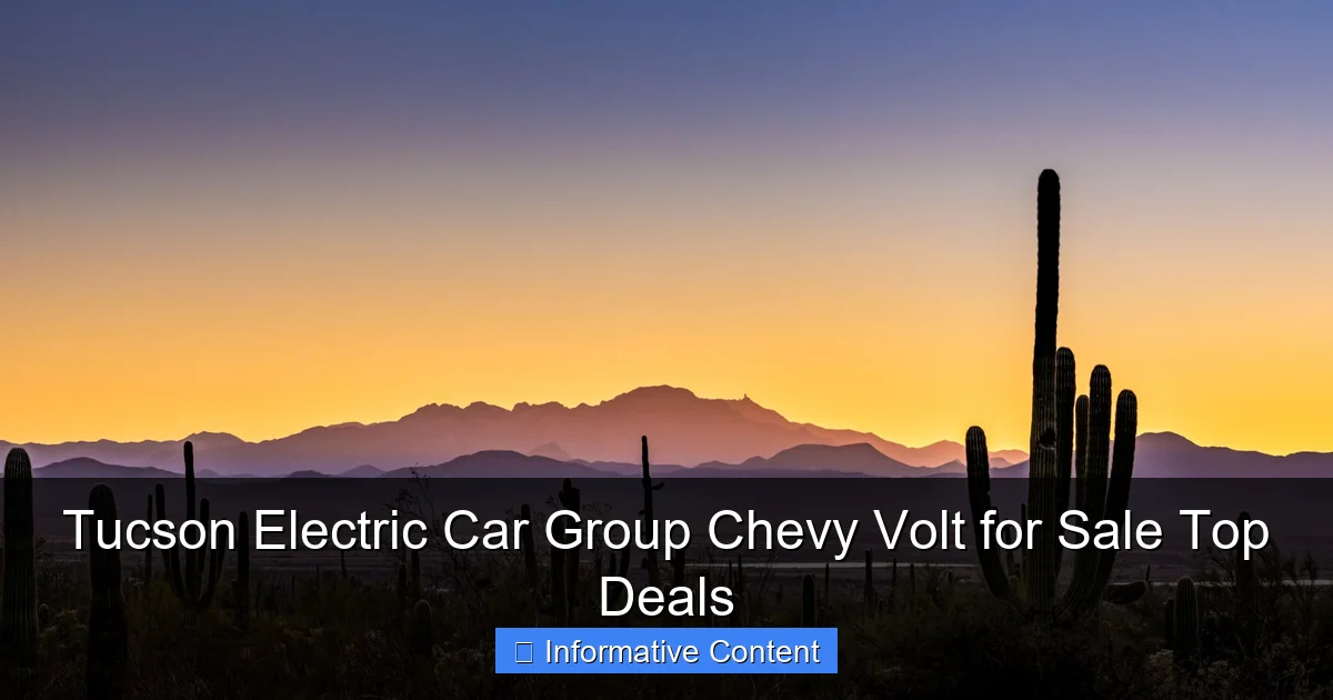 Tucson Electric Car Group Chevy Volt for Sale Top Deals