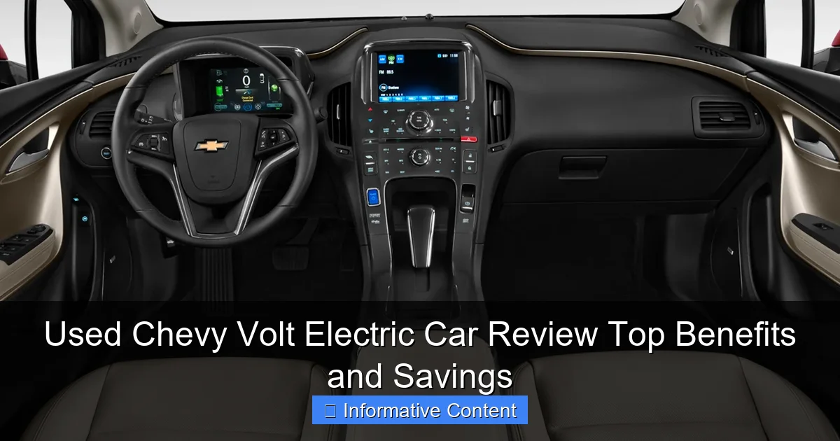 Used Chevy Volt Electric Car Review Top Benefits and Savings