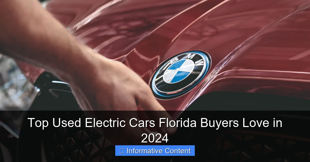 Top Used Electric Cars Florida Buyers Love in 2024