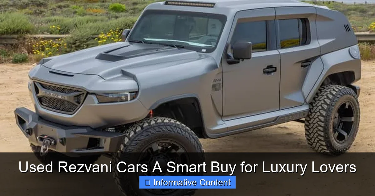 Used Rezvani Cars A Smart Buy for Luxury Lovers