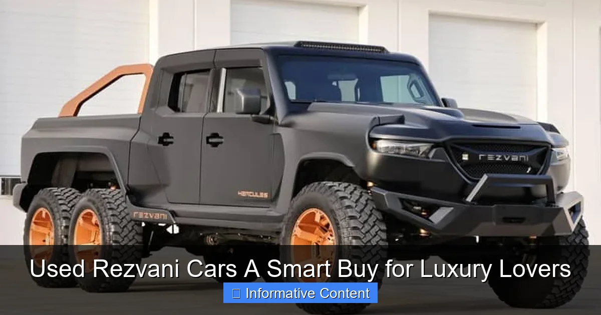 Used Rezvani Cars A Smart Buy for Luxury Lovers