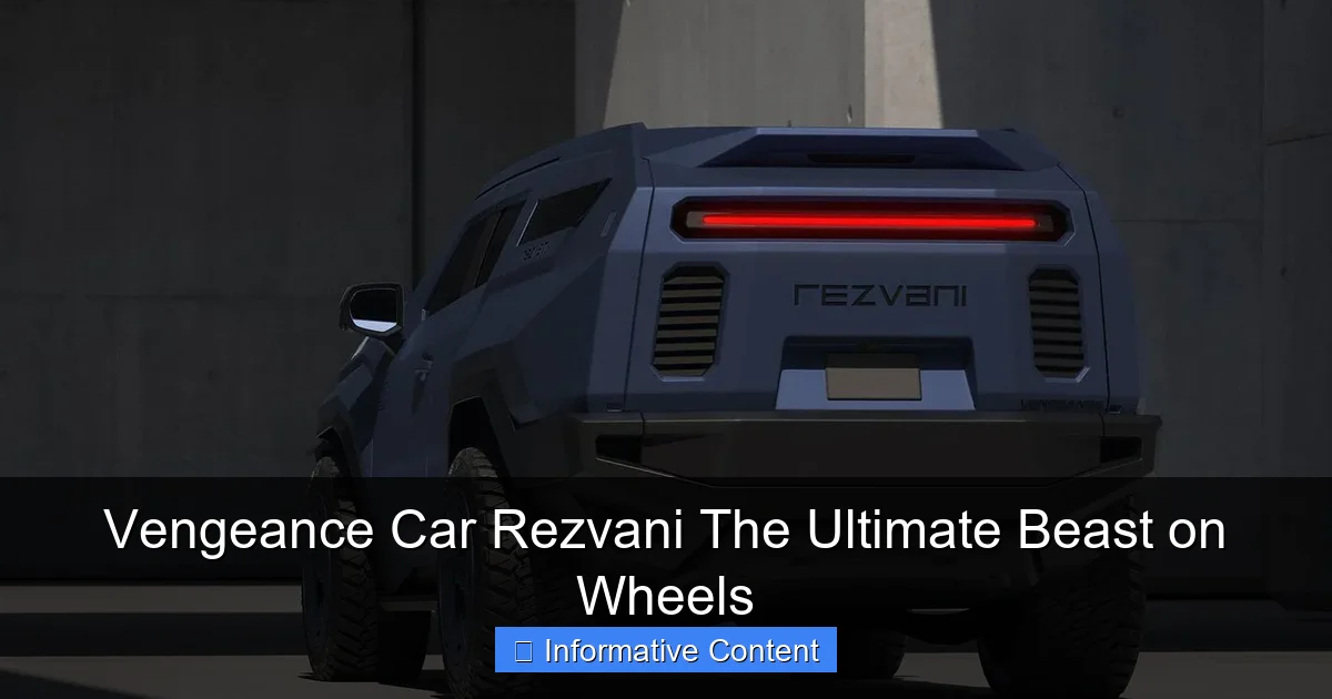 Vengeance Car Rezvani The Ultimate Beast on Wheels