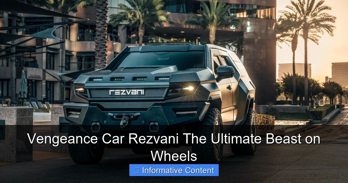 Vengeance Car Rezvani The Ultimate Beast on Wheels