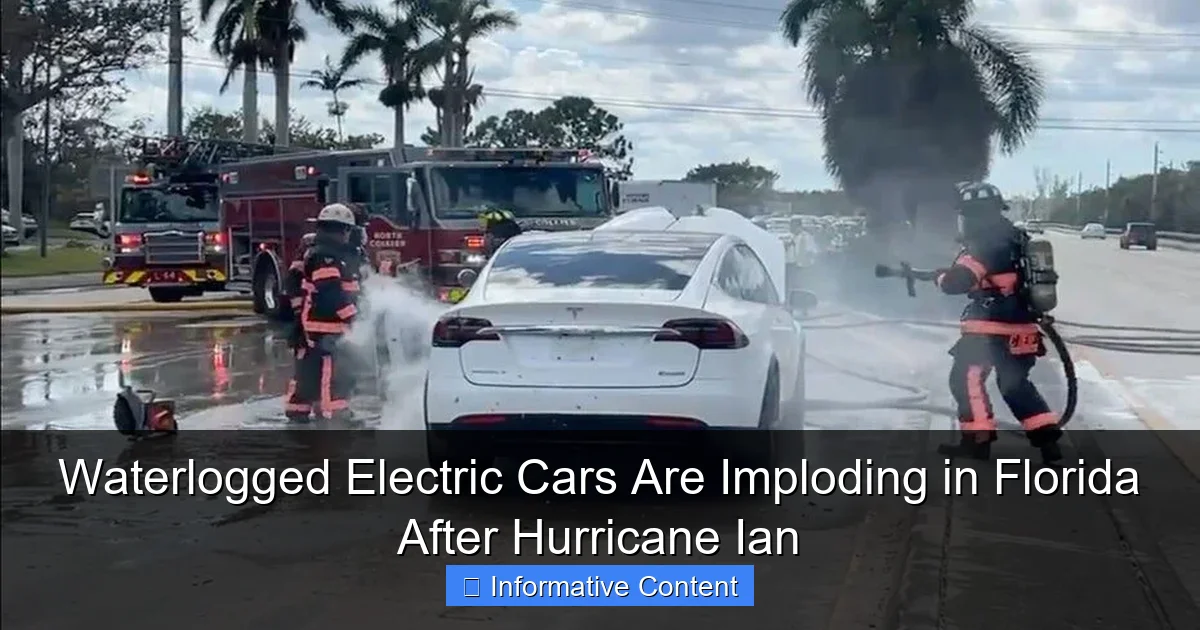 Waterlogged Electric Cars Are Imploding in Florida After Hurricane Ian