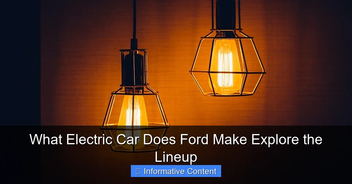 What Electric Car Does Ford Make Explore the Lineup