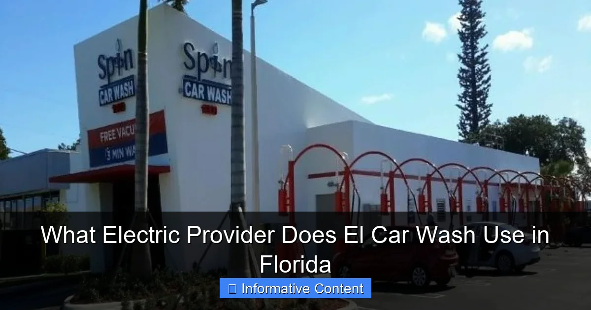 What Electric Provider Does El Car Wash Use in Florida