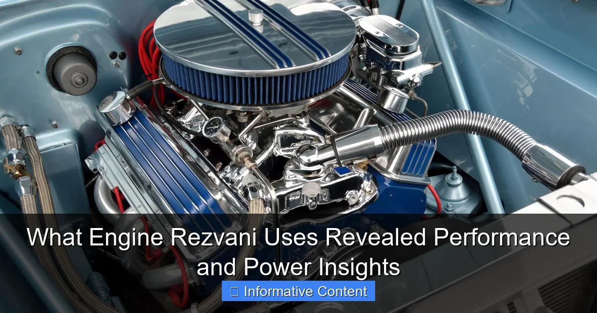 What Engine Rezvani Uses Revealed Performance and Power Insights