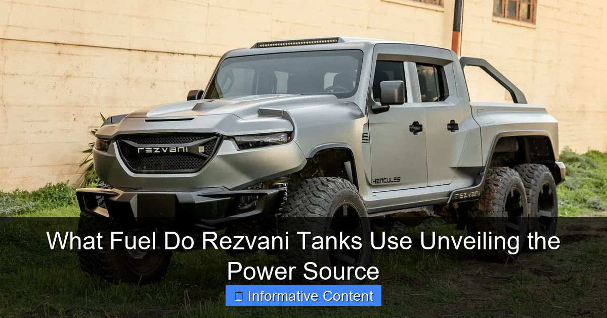 What Fuel Do Rezvani Tanks Use Unveiling the Power Source