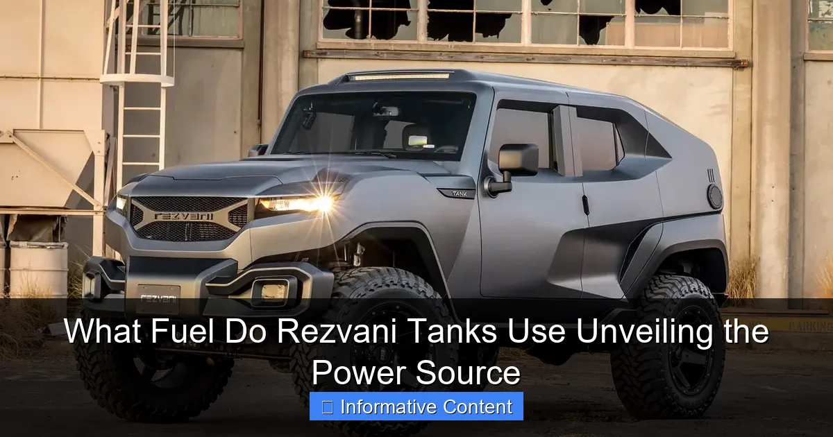 What Fuel Do Rezvani Tanks Use Unveiling the Power Source