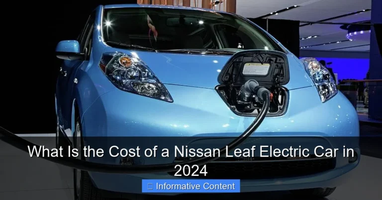 What Is the Cost of a Nissan Leaf Electric Car in 2024