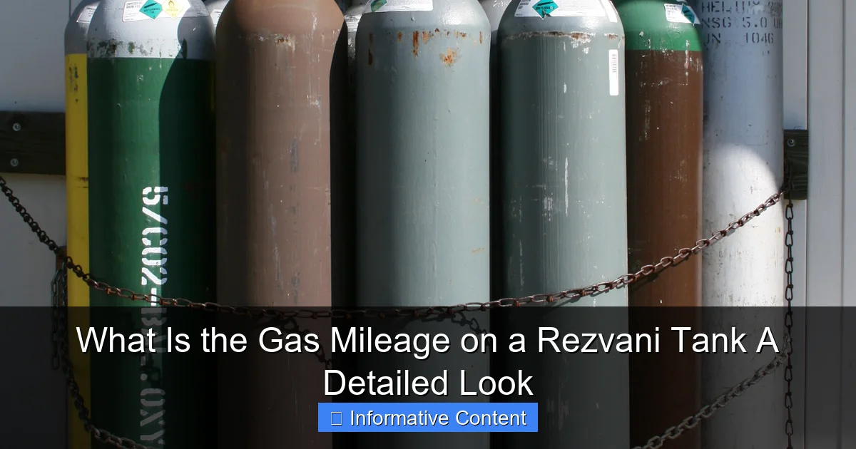 What Is the Gas Mileage on a Rezvani Tank A Detailed Look