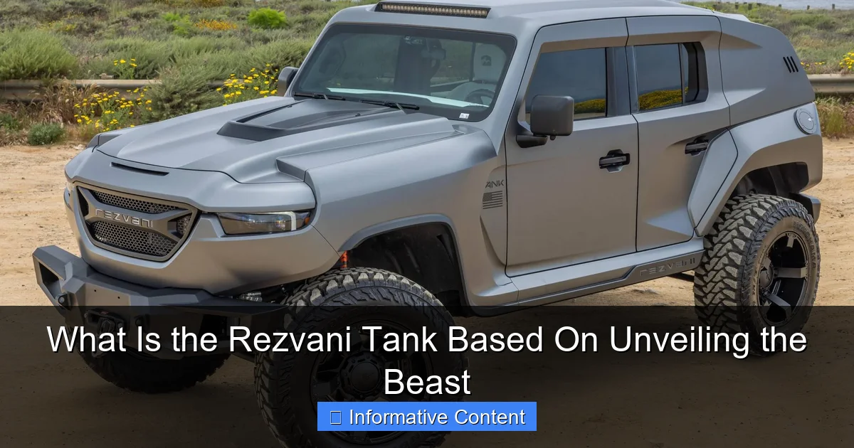 What Is the Rezvani Tank Based On Unveiling the Beast