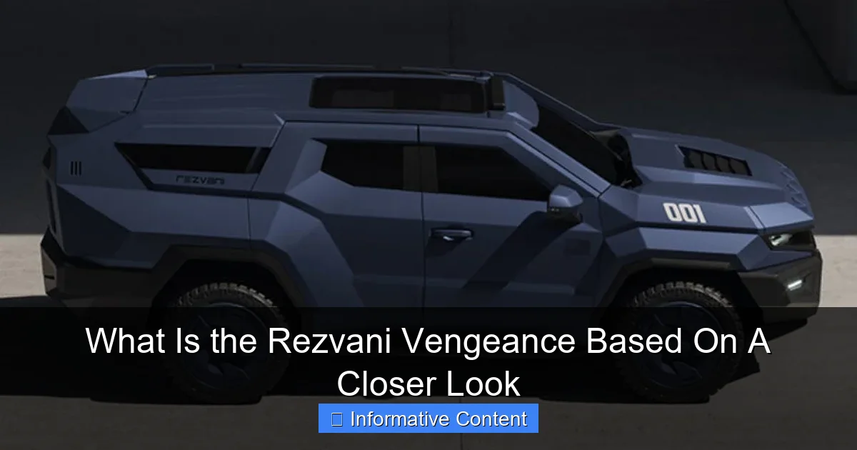 What Is the Rezvani Vengeance Based On A Closer Look