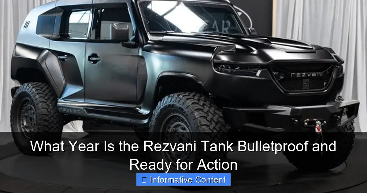 What Year Is the Rezvani Tank Bulletproof and Ready for Action