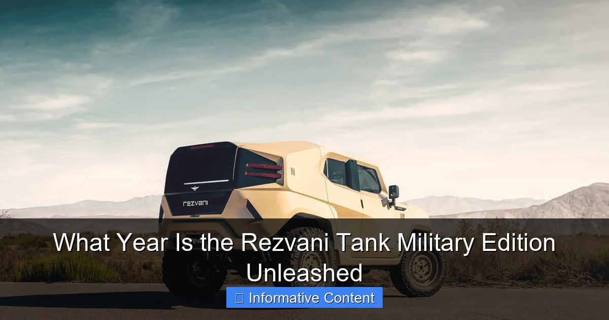 What Year Is the Rezvani Tank Military Edition Unleashed
