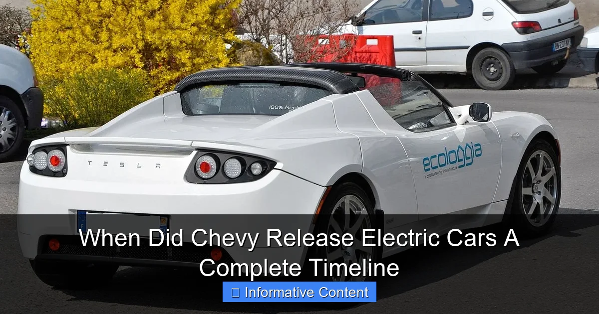 When Did Chevy Release Electric Cars A Complete Timeline