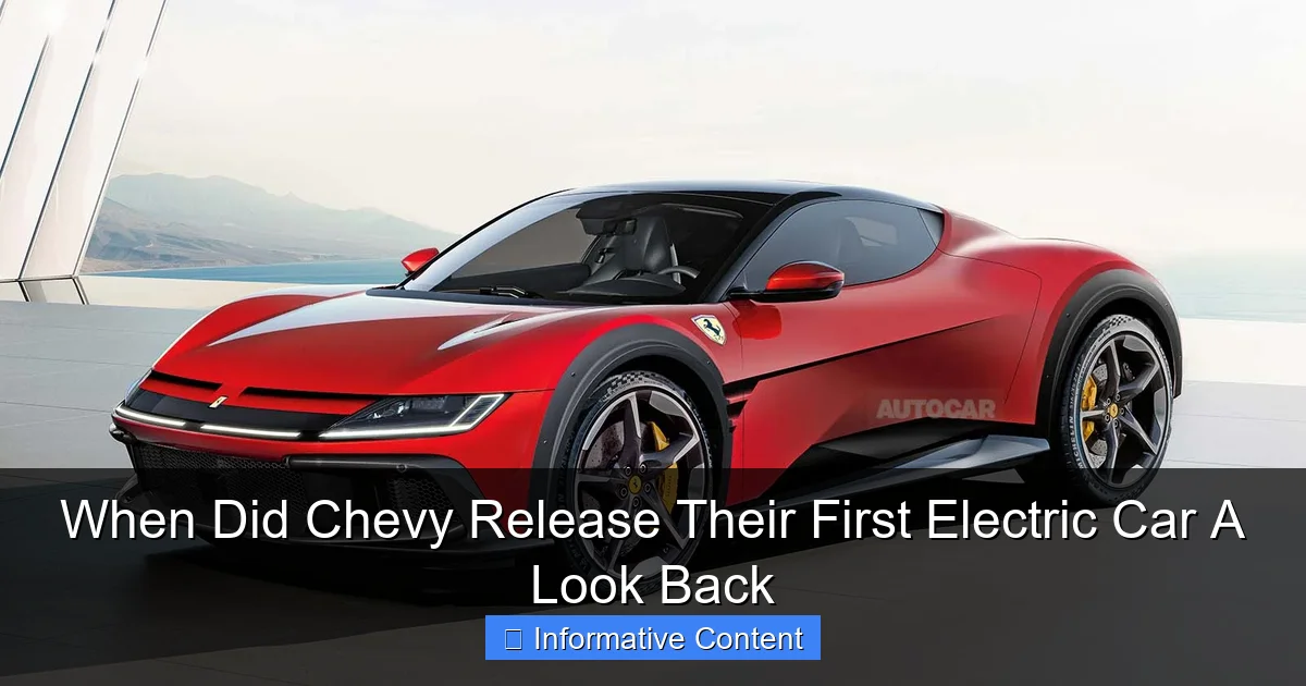 When Did Chevy Release Their First Electric Car A Look Back