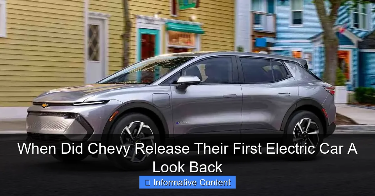 When Did Chevy Release Their First Electric Car A Look Back