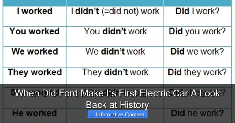 When Did Ford Make Its First Electric Car A Look Back at History