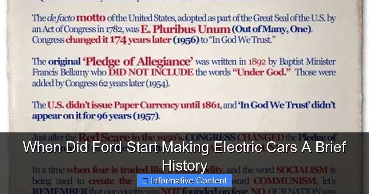When Did Ford Start Making Electric Cars A Brief History