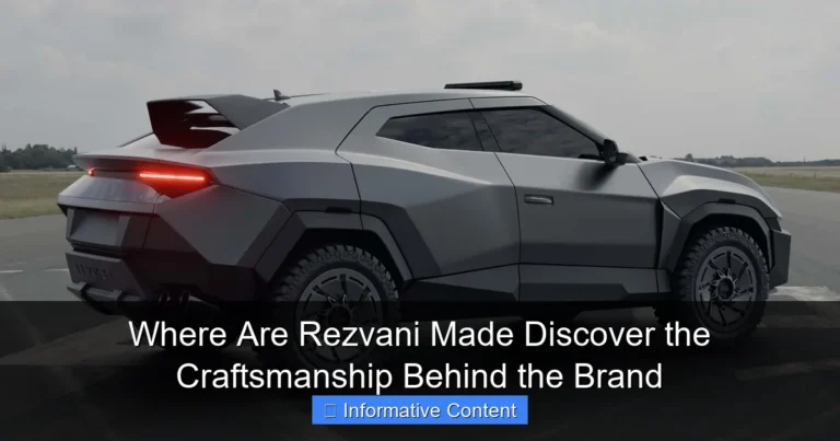 Where Are Rezvani Made Discover the Craftsmanship Behind the Brand