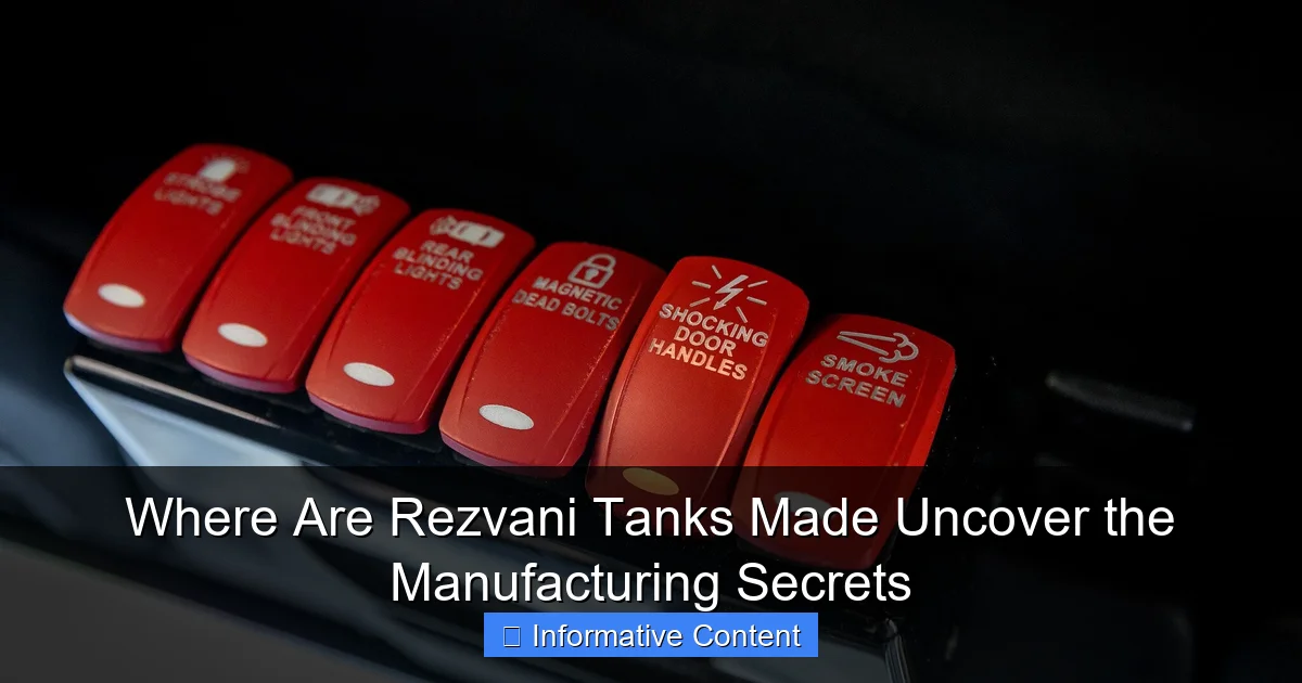 Where Are Rezvani Tanks Made Uncover the Manufacturing Secrets