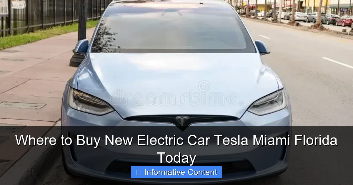 Where to Buy New Electric Car Tesla Miami Florida Today