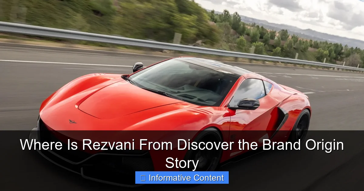Where Is Rezvani From Discover the Brand Origin Story