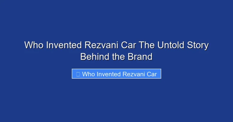 Who Invented Rezvani Car The Untold Story Behind the Brand