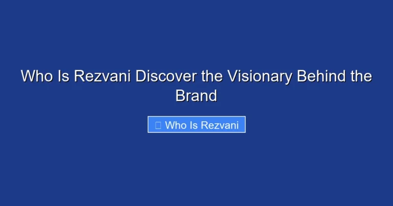 Who Is Rezvani Discover the Visionary Behind the Brand