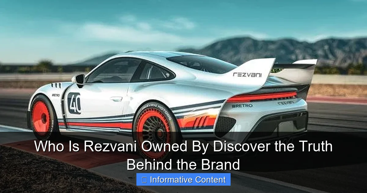 Who Is Rezvani Owned By Discover the Truth Behind the Brand