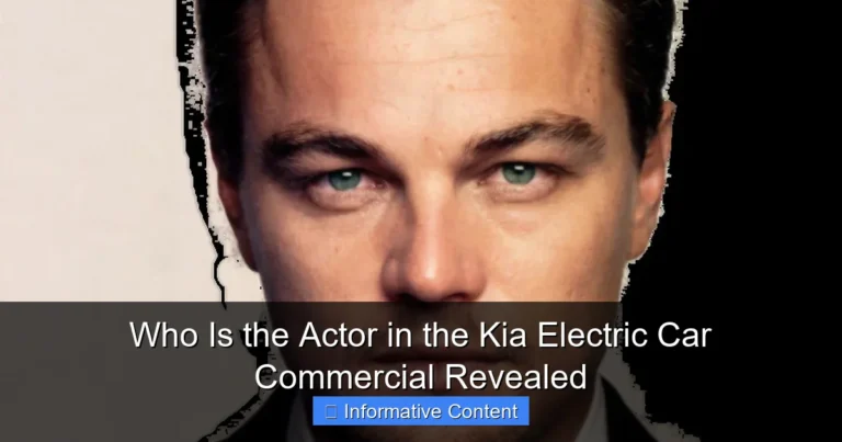 Who Is the Actor in the Kia Electric Car Commercial Revealed