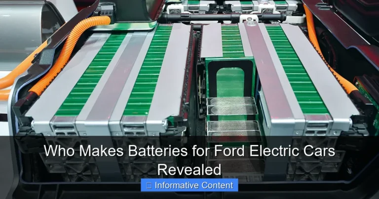 Who Makes Batteries for Ford Electric Cars Revealed